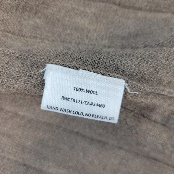 Eileen Fisher Cardigan Womens Small Petite Brown Wool Italian Yarn Open Front - Picture 6 of 10